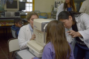 toma de medición con maquina 